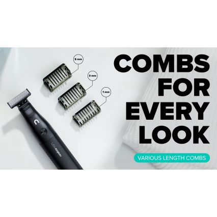 Niceboy ION AirBlade - Тример для бороди 5W/5V 800 mAh IPX6 чорний