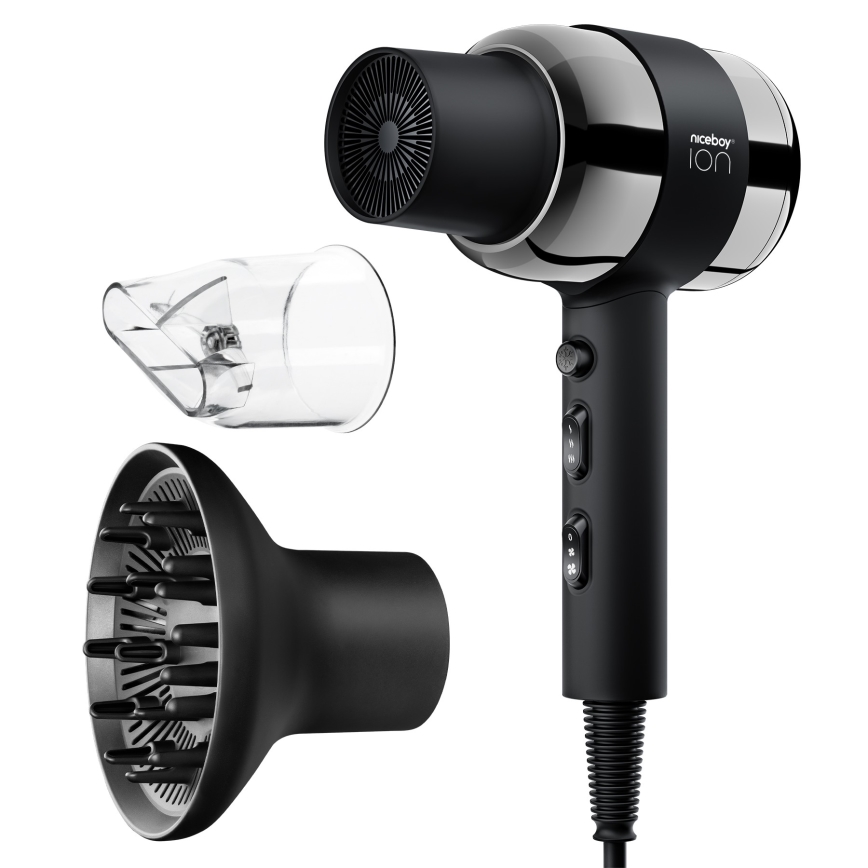 Niceboy ION AirSonic PRO - Фен 2200W/230V чорний