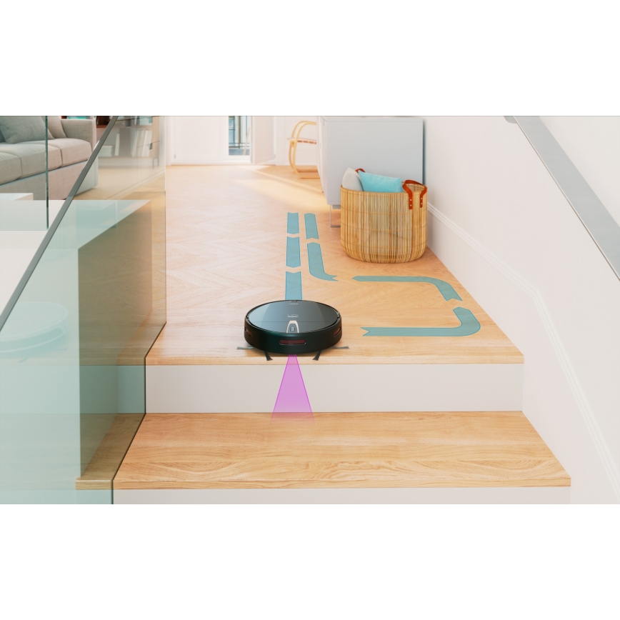 Niceboy ION Charles i4 - Розумний робот-пилосос 2 в 1 4400 мАг Wi-Fi чорний + дистанційне керування