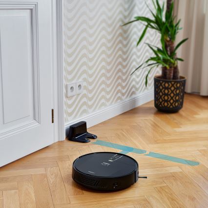 Niceboy ION Charles i4 - Розумний робот-пилосос 2 в 1 4400 мАг Wi-Fi чорний + дистанційне керування