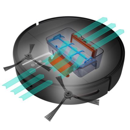 Niceboy ION Charles i4 - Розумний робот-пилосос 2 в 1 4400 мАг Wi-Fi чорний + дистанційне керування