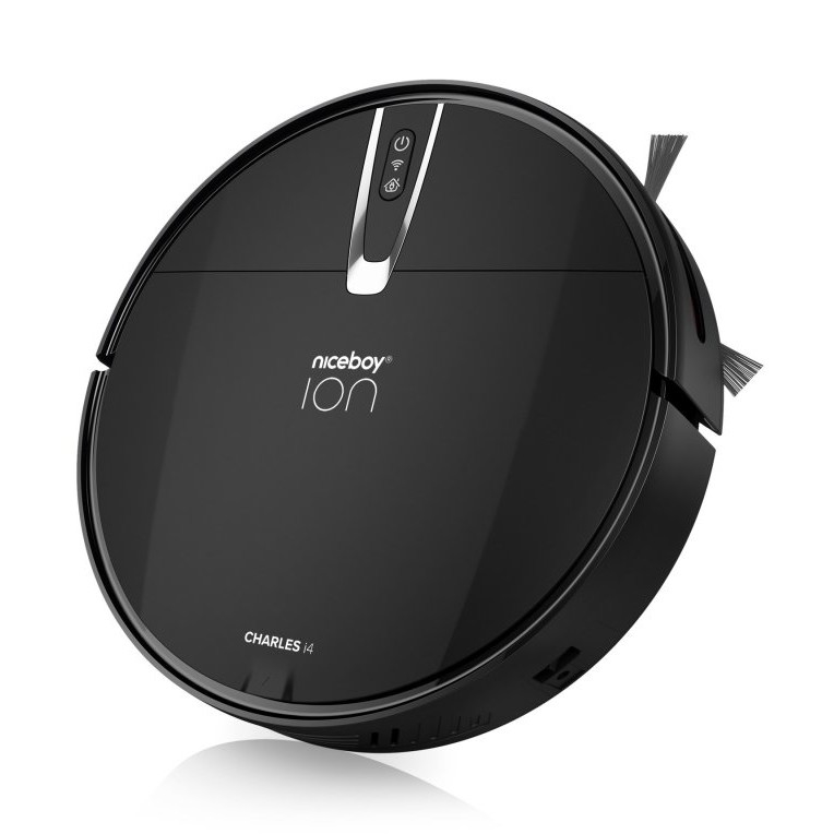 Niceboy ION Charles i4 - Розумний робот-пилосос 2в1 4400 mAh Wi-Fi чорний + пульт дистанційного керування