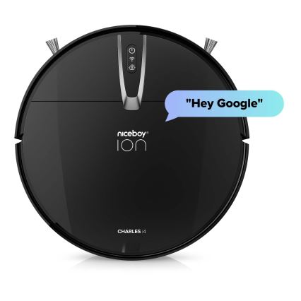 Niceboy ION Charles i4 - Розумний робот-пилосос 2в1 4400 mAh Wi-Fi чорний + пульт дистанційного керування