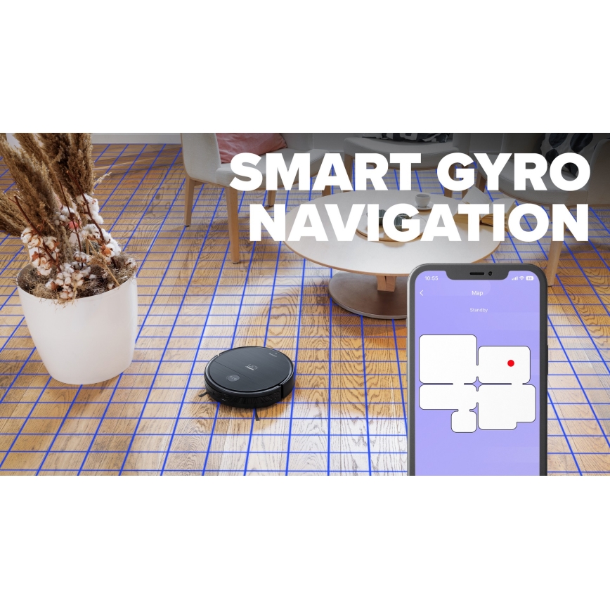 Niceboy ION Charles i6 - Умный робот-пылесос 2в1 2600 mAh Wi-Fi черный