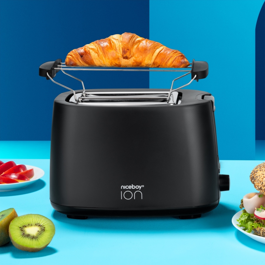 Niceboy ION Cruncher C1 - Тостер на два отделения и ростером 750W/230V черный