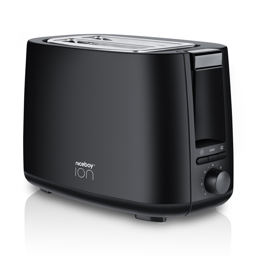Niceboy ION Cruncher C1 - Тостер з двома отворами і обсмажувачем 750W/230V чорний