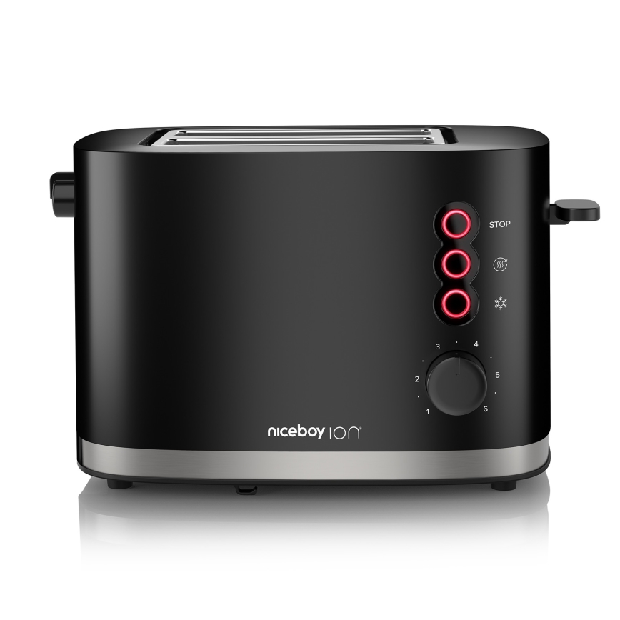 Niceboy ION Cruncher C3 - Тостер з двома отворами і обсмажувачем 870W/230V чорний