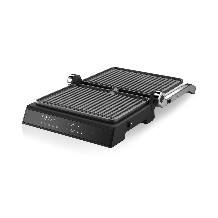 Niceboy ION Grillmaster - Контактный гриль 2000W/230V черный/матовый хром
