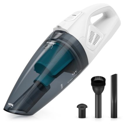 Niceboy ION Hurricane R1 - Акумуляторний ручний пилосос 50W/2200 mAh білий/синій