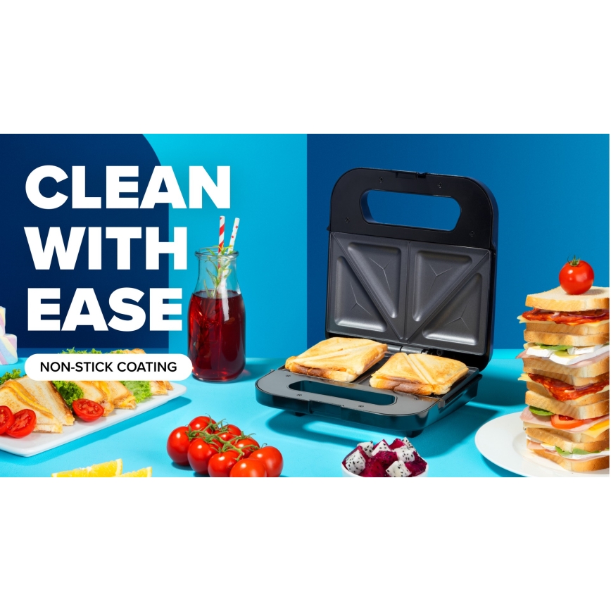 Niceboy ION Snacker S1 - Бутербродница 750W/230V матовый хром/черный