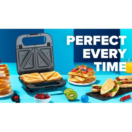 Niceboy ION Snacker S3 - Бутербродница 3в1 750W/230V нержавеющая сталь/черный