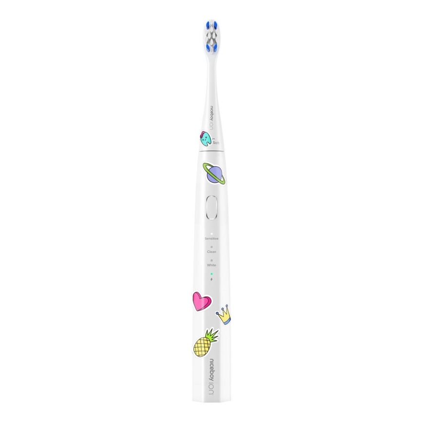 Niceboy ION Sonic Kids - Детская звуковая зубная щетка 500 mAh IPX7 белый