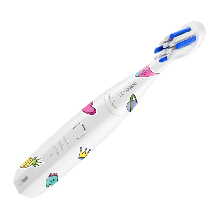 Niceboy ION Sonic Kids - Детская звуковая зубная щетка 500 mAh IPX7 белый