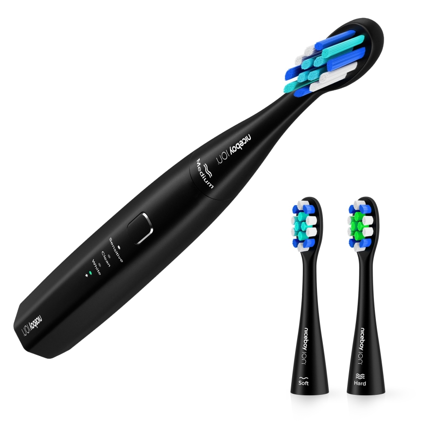 Niceboy ION Sonic Lite - Звуковая зубная щетка 500 mAh IPX7 черный