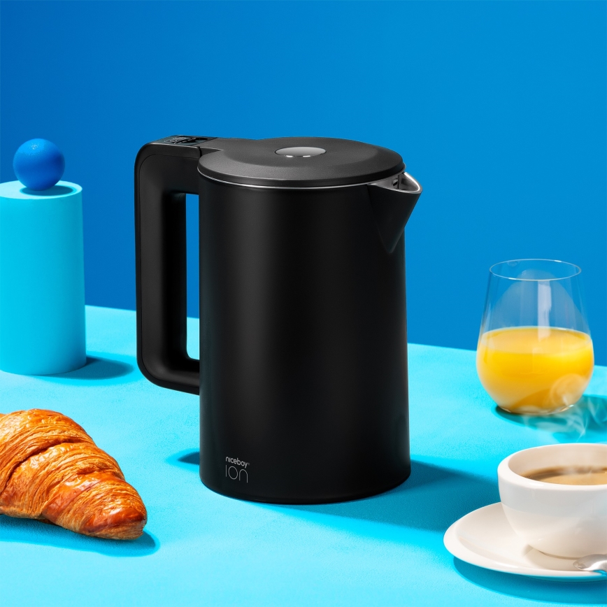 Niceboy ION ThermoKettle TK5 - Чайник з терморегулюванням 1,7 л 2200W/230V чорний