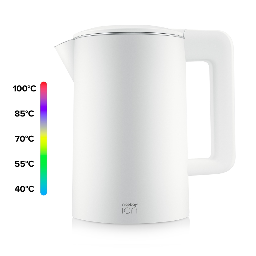 Niceboy ION ThermoKettle TK5 - Электрочайник с терморегуляцией 1,7 л 2200W/230V белый