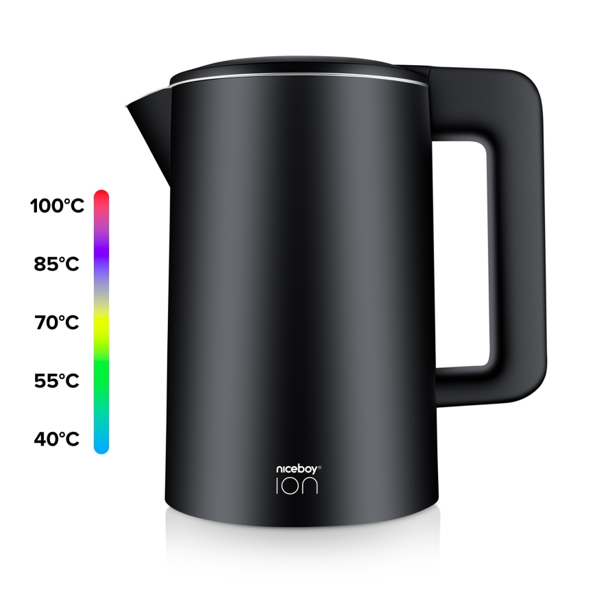 Niceboy ION ThermoKettle TK5 - Электрочайник с терморегуляцией 1,7 л 2200W/230V черный