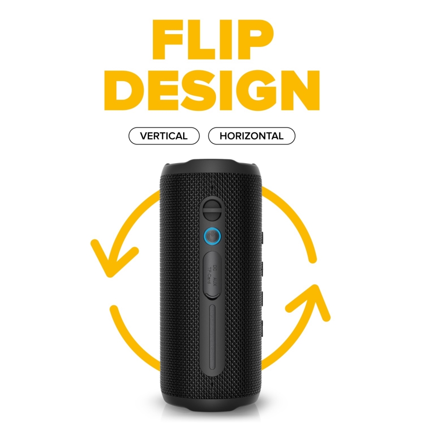 Niceboy Nexus - LED бездротова колонка з мікрофоном 26 Вт/4000 мАг IPX6 чорна