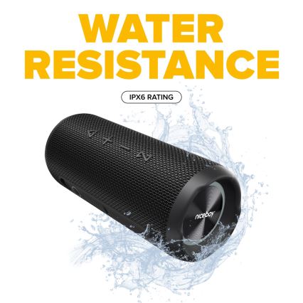 Niceboy Nexus - LED бездротова колонка з мікрофоном 26 Вт/4000 мАг IPX6 чорна