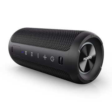 Niceboy Orion - LED Безпровідний динамік з мікрофоном 24W/2200 mAh IPX7 чорний