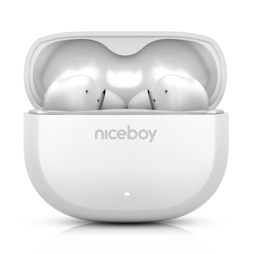 Niceboy Pins 4 - Беспроводные наушники c ANC 400 mAh + 2x 50 mAh IPX4 белый