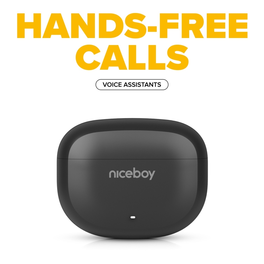 Niceboy Pins 4 - Безпровідні навушники з ANC 400 мАг + 2x 50 мАг IPX4 чорний