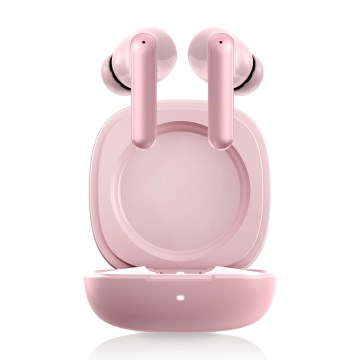 Niceboy Pins 4 PRO - бездротові навушники з активним шумозаглушенням (ANC), акумулятор 380 мА·год + 2×35 мА·год, захист IP54, рожеві
