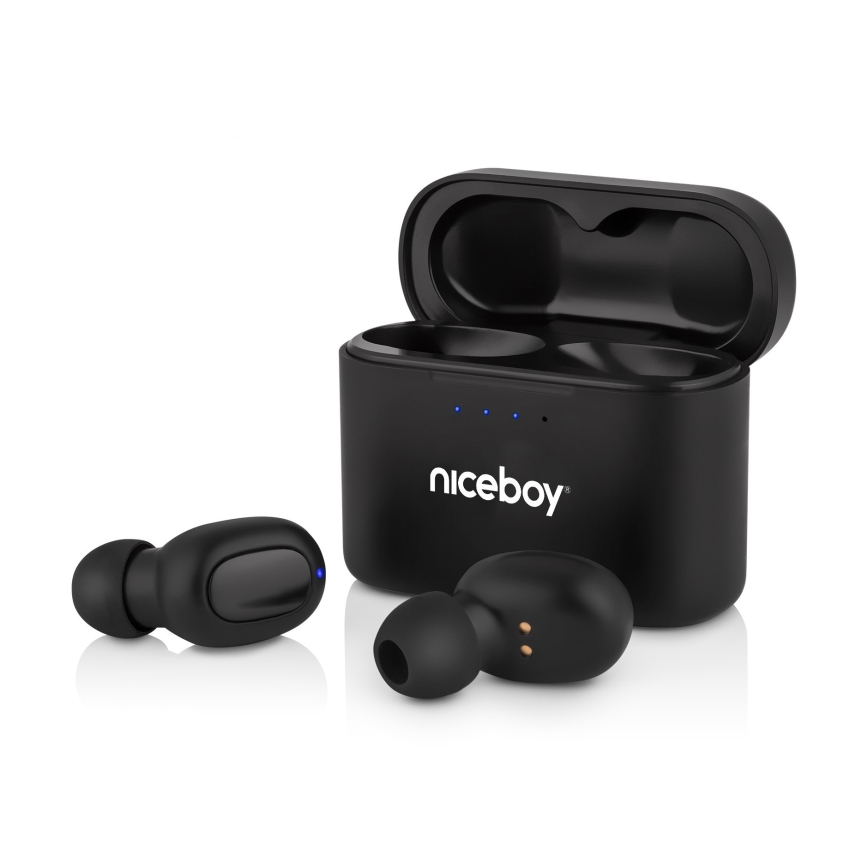 Niceboy Podsie 4 - беспроводные наушники с защитой IP54, чёрные