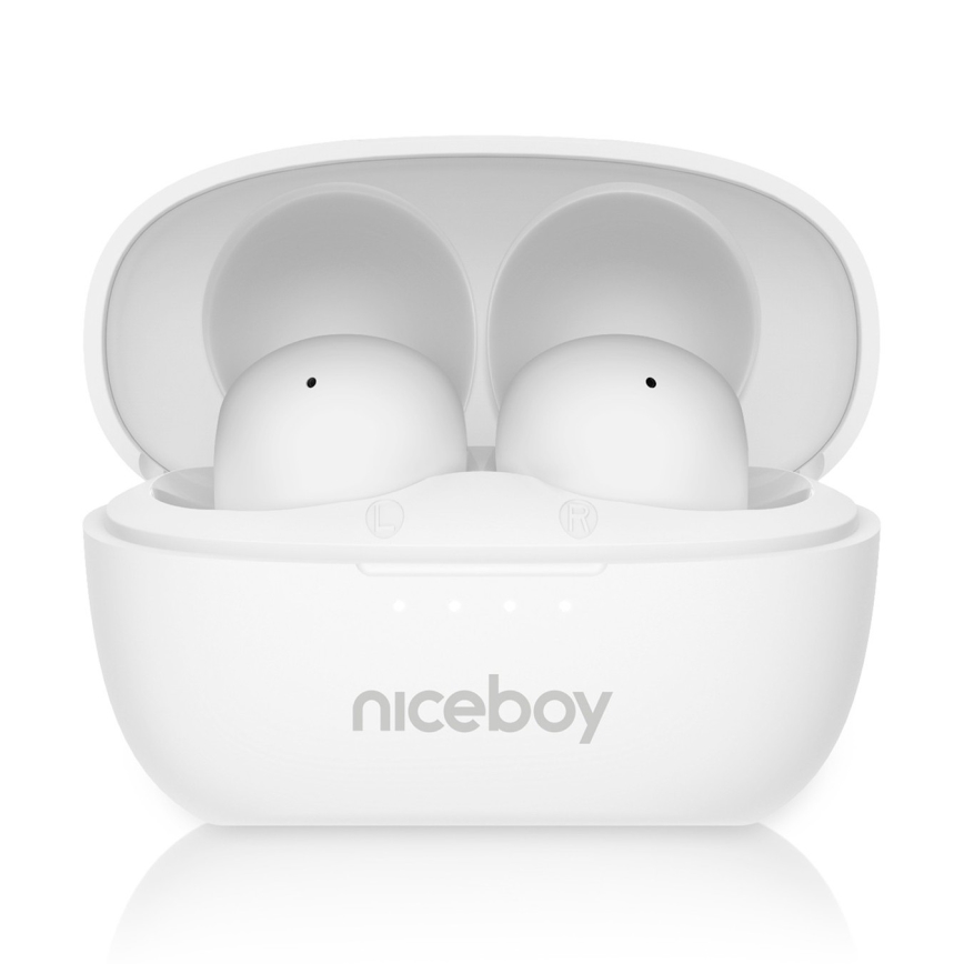 Niceboy Podsie 4 POP - Беспроводные наушники 400 mAh + 2x 40 mAh IPX4 белый