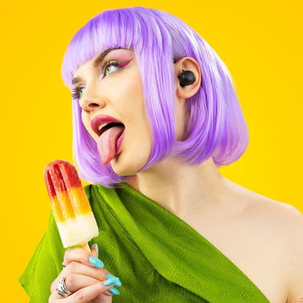 Niceboy Podsie 4 POP - Бездротові навушники 400 mAh + 2x 40 mAh IPX4 чорний