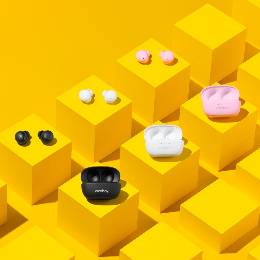 Niceboy Podsie 4 POP - Бездротові навушники 400 mAh + 2x 40 mAh IPX4 чорний