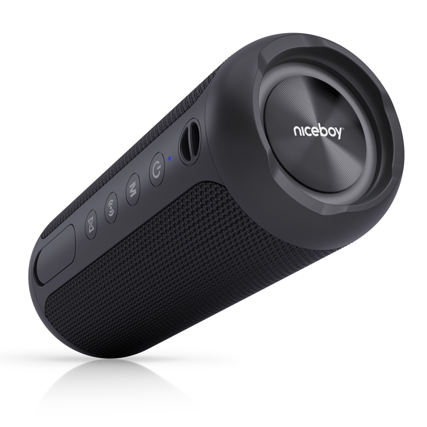 Niceboy Polaris - LED Безпровідний динамік з мікрофоном 30W/4000 mAh IPX7 чорний
