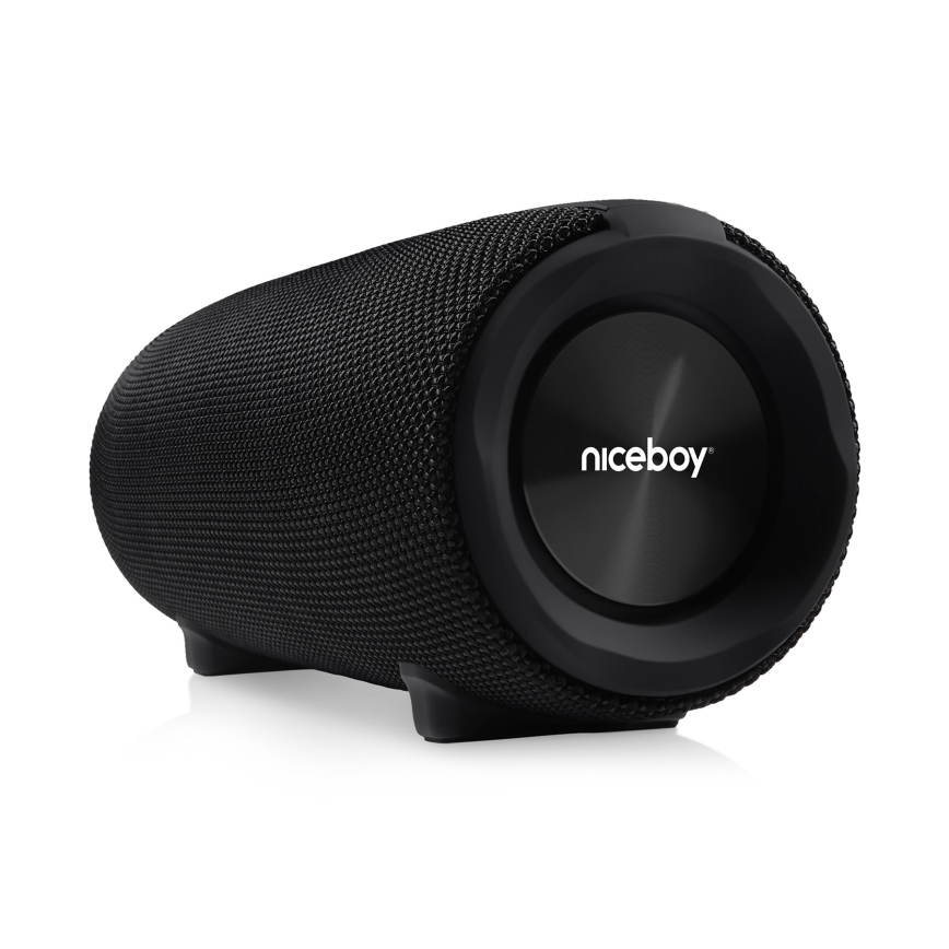 Niceboy Titan 4 - LED Безпровідний динамік з мікрофоном і функцією powerbanky 50W/4000 mAh IPX7 чорний