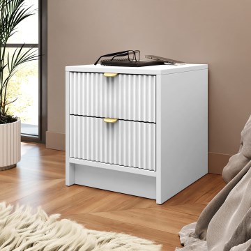 Нічна тумбочка TIRENO 35x40 см біла