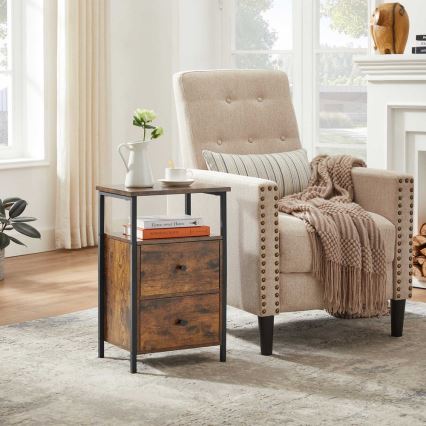 Нічний столик ARIN коричневий/чорний