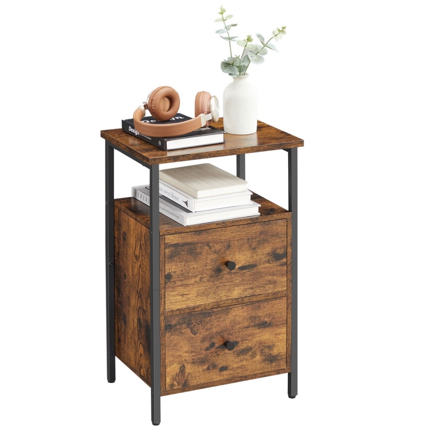 Нічний столик ARIN коричневий/чорний