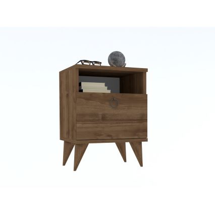 Нічний столик BARLO 40x37 см коричневий