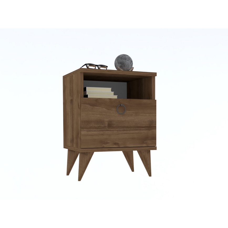 Нічний столик BARLO 40x37 см коричневий