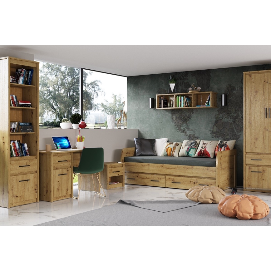 Нічний столик LEORI 46,5x46,5 см дуб artisan