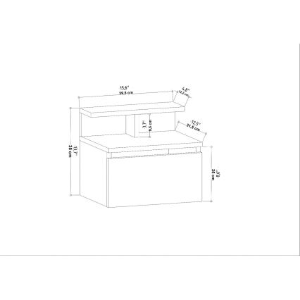 Нічний столик NOVEN антрацит
