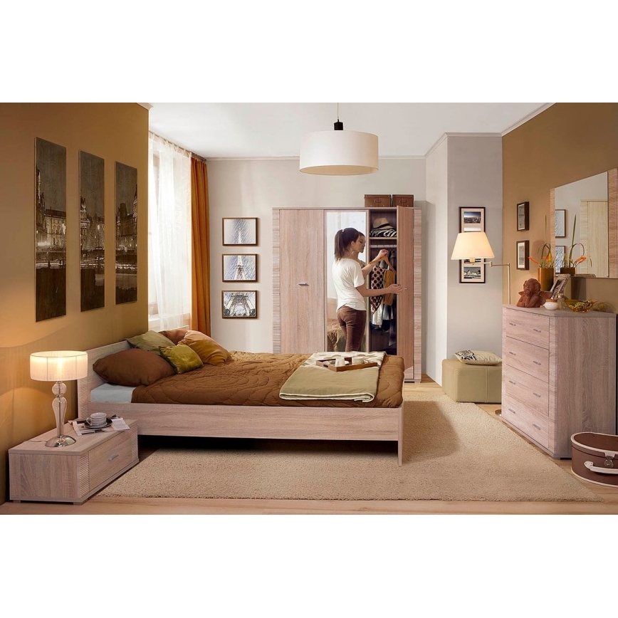 Нічний столик THEMO 29x63 см дуб сонома