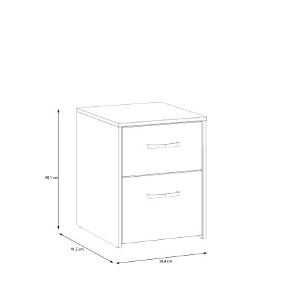 Нічний столик URO дуб artisan/білий