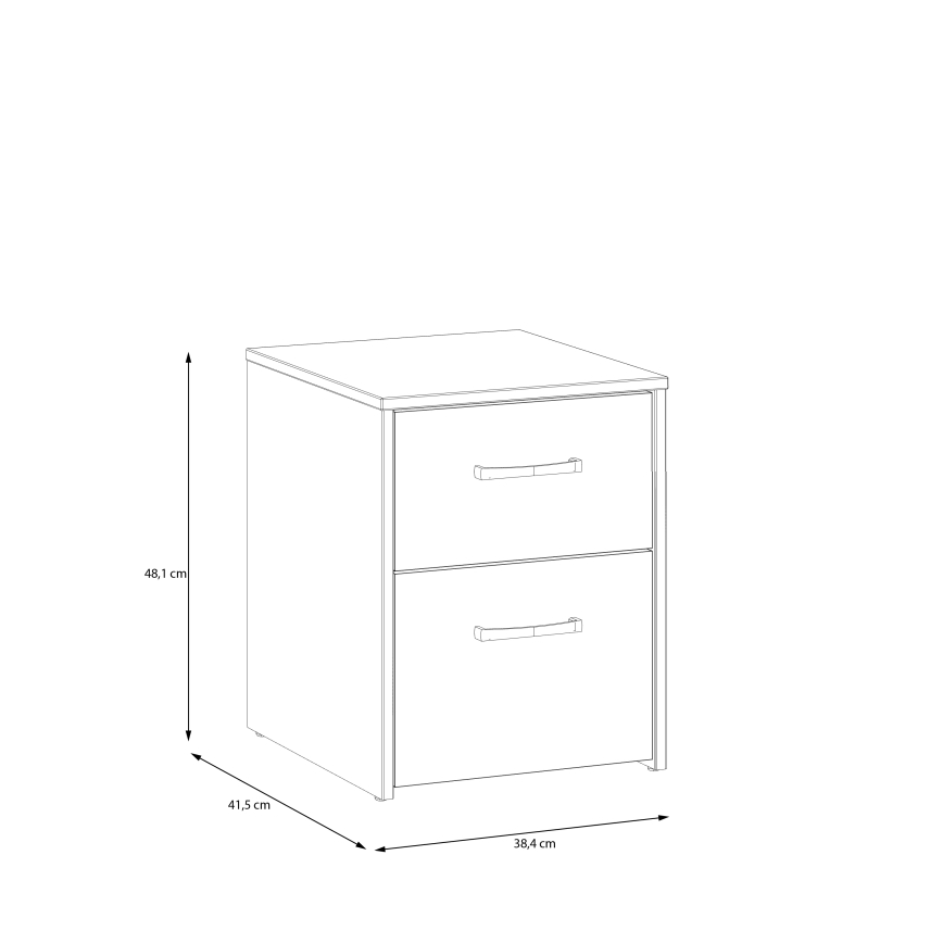 Нічний столик URO дуб artisan/білий