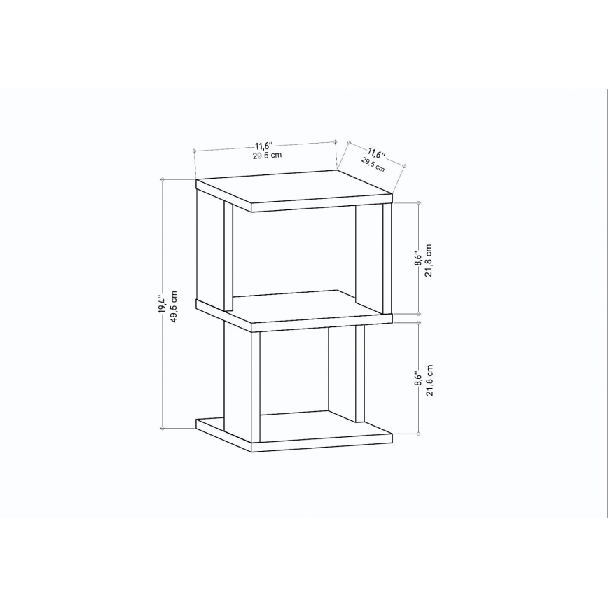 Нічний столик ZUNA антрацит