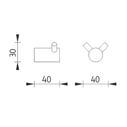 NIMCO BR 11053-26 - Настенный крючок BORMO блестящий хром