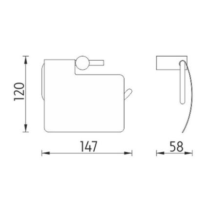NIMCO BR 11055B-26 - Тримач для туалетного паперу BORMO глянцевий хром