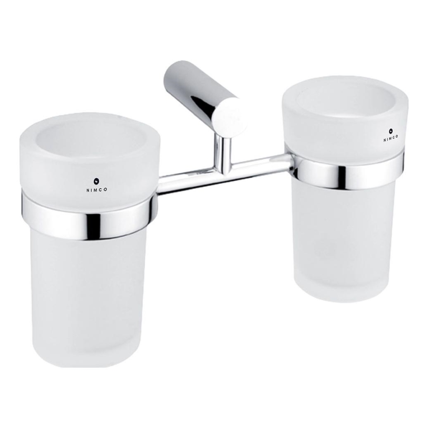 NIMCO BR 11058DW-26 - Настінний тримач для зубних щіток BORMO матове скло/глянцевий хром