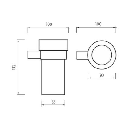 NIMCO BR 11058W-26 - Настенный держатель зубной щетки BORMO матовое стекло/блестящий хром