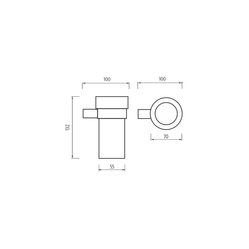 NIMCO BR 11058W-26 - Настінний тримач для зубних щіток BORMO матове скло/глянцевий хром