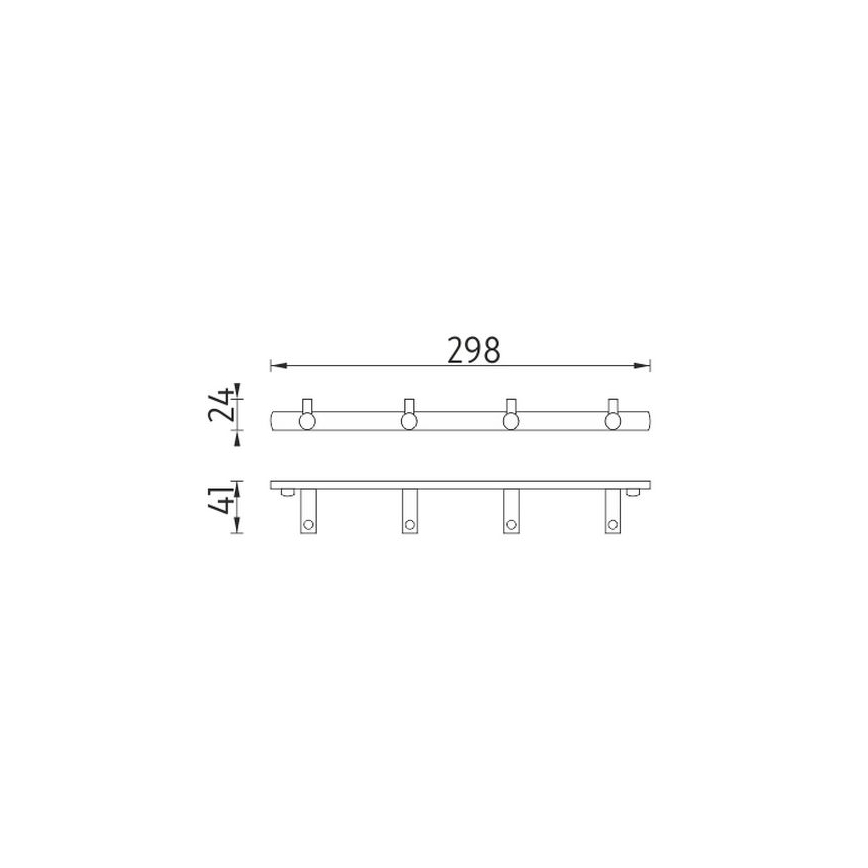 NIMCO BR 11104-26 - Держатель для полотенец BORMO 30 см блестящий хром
